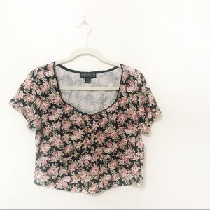 Allover floral crop top
